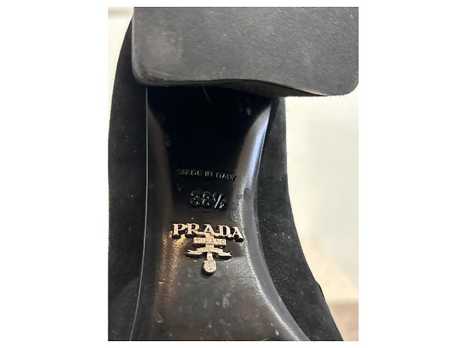 PRADA Tacchi T.EU 38.5 Camoscio Nero - vista 7