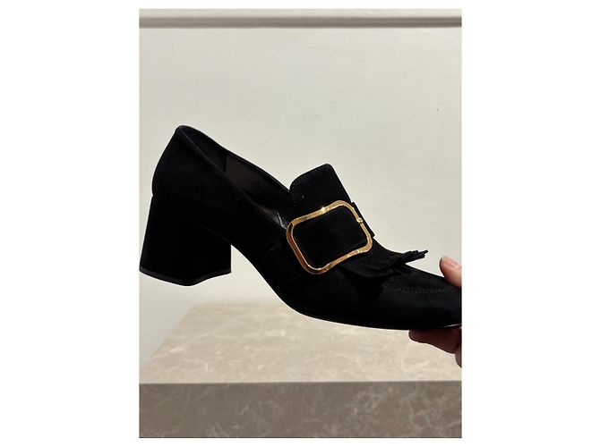 PRADA Tacchi T.EU 38.5 Camoscio Nero - vista 8
