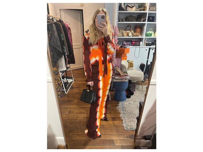 Autre Marque Pantalón Marco de Vincenzo T.38 Nuevo Naranja - vista 2
