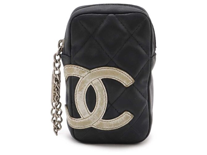 Chanel Cambon Line Cigarette Case Black White - view 2
