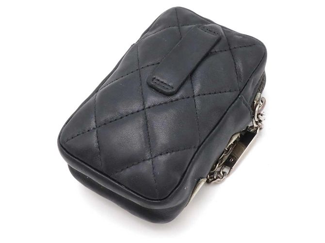 Chanel Cambon Line Cigarette Case Black White - view 3