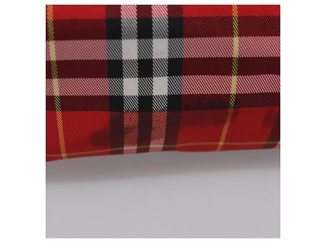 Borsa a mano in nylon a quadri Nova di BURBERRY rossa Auth ti2831 Rosso - vista 10