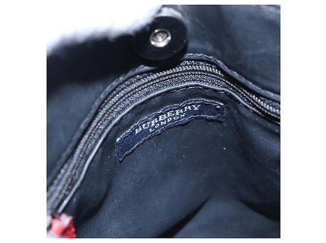 Borsa a mano in nylon a quadri Nova di BURBERRY rossa Auth ti2831 Rosso - vista 16