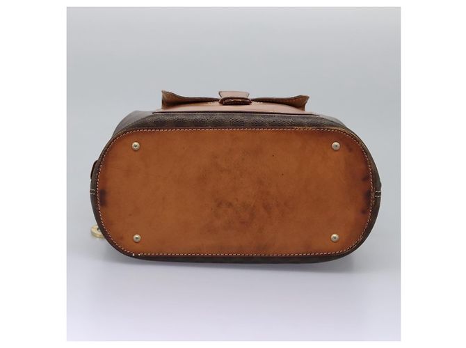 Céline Borsa a spalla in tela Macadam CELINE in pelle PVC marrone Auth 113333 - vista 10
