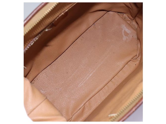 Céline Borsa a spalla in tela Macadam CELINE in pelle PVC marrone Auth 113333 - vista 18