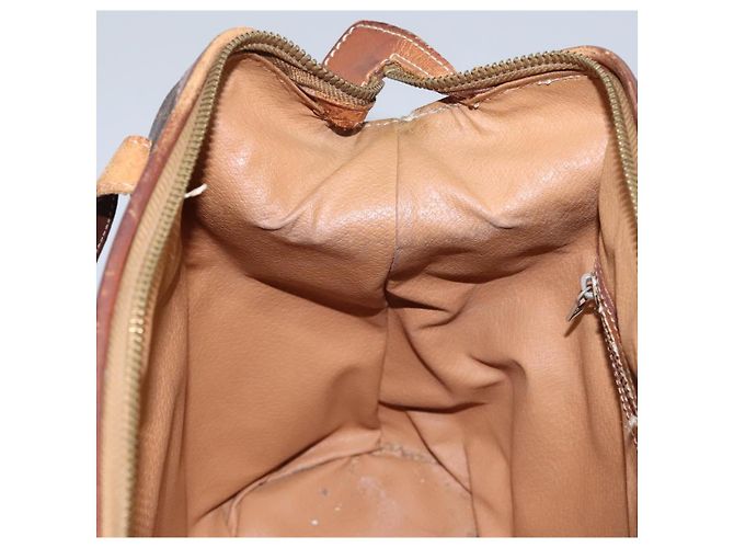 Céline Borsa a spalla in tela Macadam CELINE in pelle PVC marrone Auth 113333 - vista 20