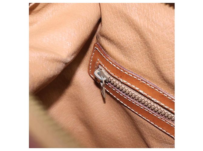 Céline Borsa a spalla in tela Macadam CELINE in pelle PVC marrone Auth 113333 - vista 21