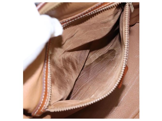 Céline Borsa a spalla in tela Macadam CELINE in pelle PVC marrone Auth 113333 - vista 22