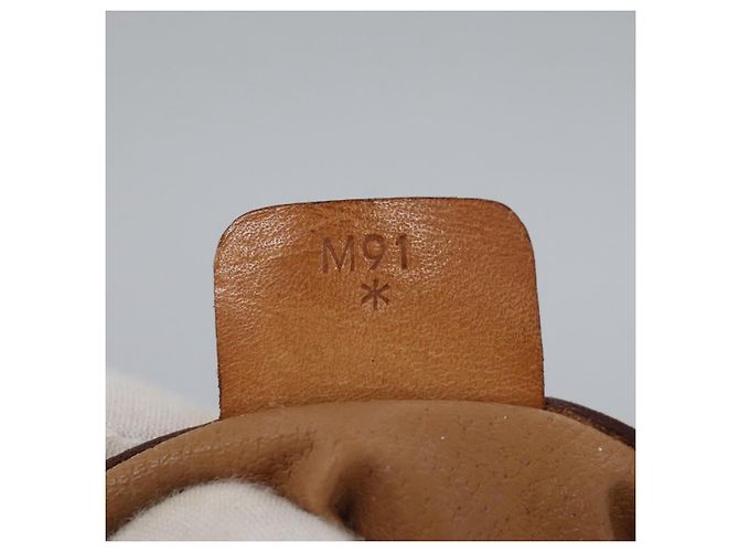 Céline Borsa a spalla in tela Macadam CELINE in pelle PVC marrone Auth 113333 - vista 25