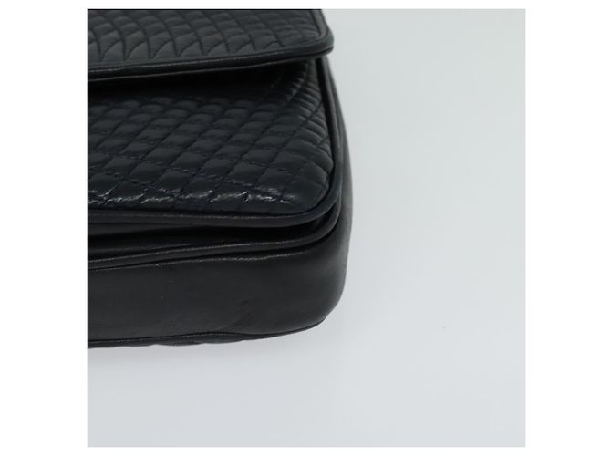 BALLY Borsa a Spalla in Pelle Trapuntata con Catena Nera Oro Auth JB009 Nero D'oro - vista 11