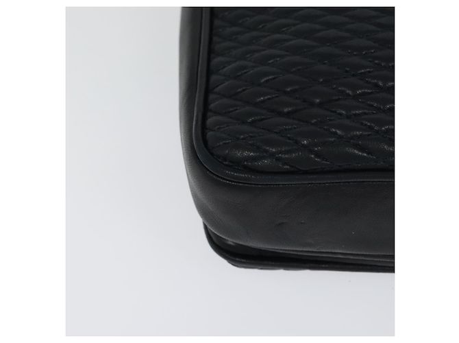 BALLY Borsa a Spalla in Pelle Trapuntata con Catena Nera Oro Auth JB009 Nero D'oro - vista 12