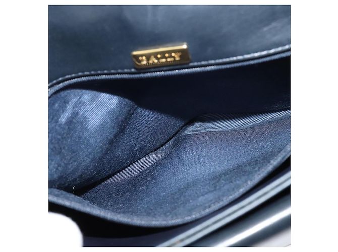 BALLY Borsa a Spalla in Pelle Trapuntata con Catena Nera Oro Auth JB009 Nero D'oro - vista 22