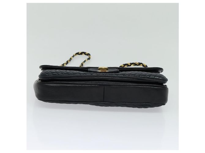 BALLY Borsa a Spalla in Pelle Trapuntata con Catena Nera Oro Auth JB009 Nero D'oro - vista 9