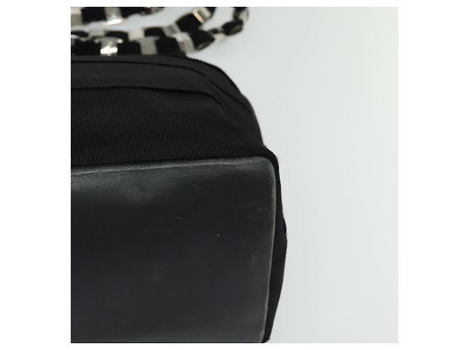 Borsa a Spalla Vala in Tela Nera Salvatore Ferragamo Auth fm4422 Nero - vista 11