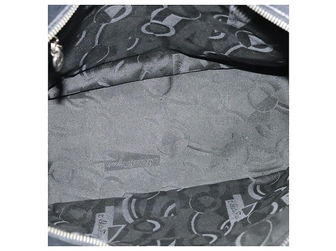 Borsa a Spalla Vala in Tela Nera Salvatore Ferragamo Auth fm4422 Nero - vista 15
