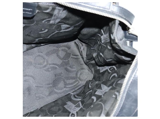 Borsa a Spalla Vala in Tela Nera Salvatore Ferragamo Auth fm4422 Nero - vista 16