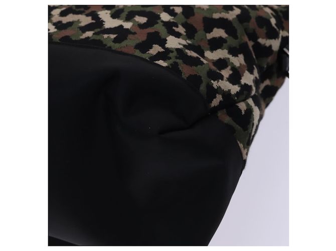 Dolce & Gabbana DOLCE&GABBANA Borsa a mano leopardata in tela 2 vie verde nero Auth bs23143 - vista 12