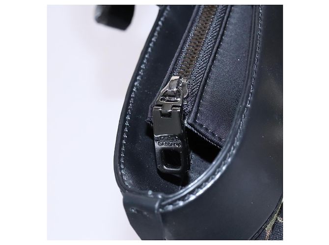 Dolce & Gabbana DOLCE&GABBANA Borsa a mano leopardata in tela 2 vie verde nero Auth bs23143 - vista 15