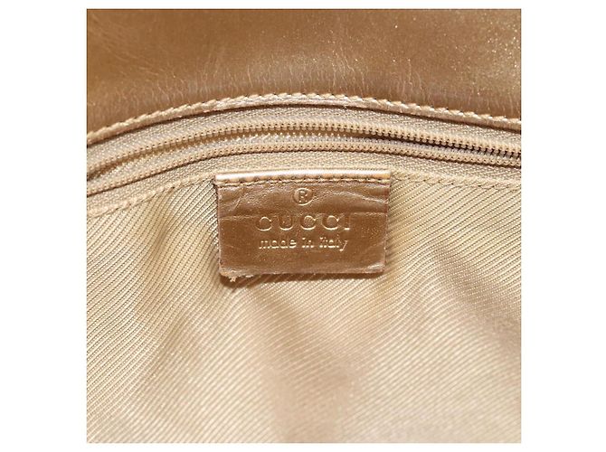 Bolsa tote em canvas GG Gucci dourada 002 1099 Auth nb079 Dourado - vista 15
