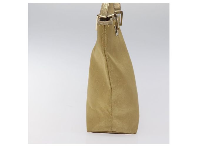 Bolsa tote em canvas GG Gucci dourada 002 1099 Auth nb079 Dourado - vista 4