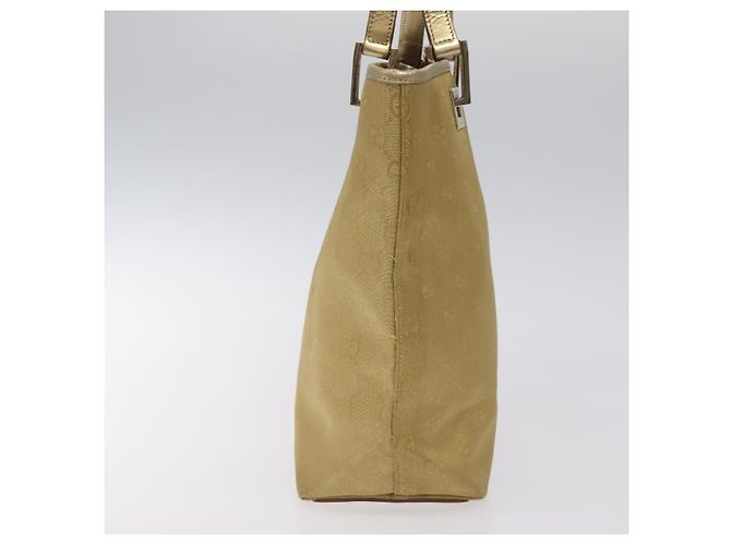 Bolsa tote em canvas GG Gucci dourada 002 1099 Auth nb079 Dourado - vista 5
