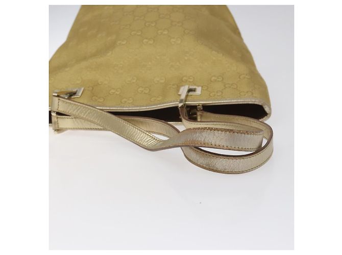 Bolsa tote em canvas GG Gucci dourada 002 1099 Auth nb079 Dourado - vista 7