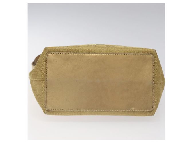 Bolsa tote em canvas GG Gucci dourada 002 1099 Auth nb079 Dourado - vista 9