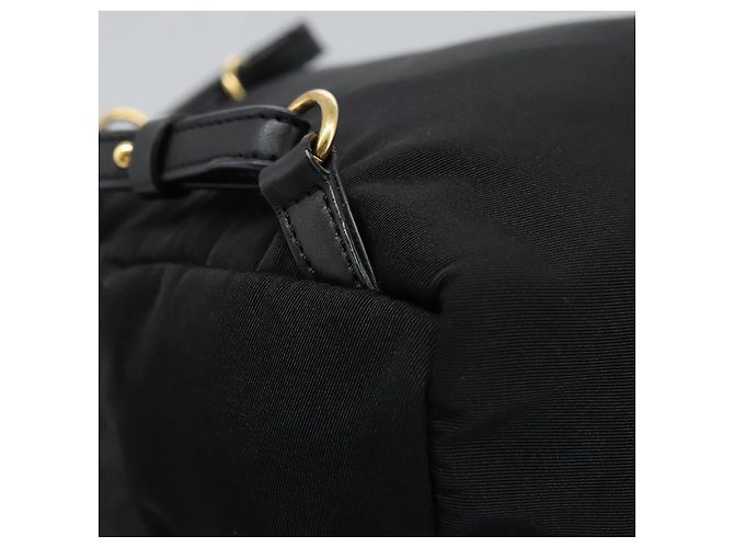 Autre Marque Zaino Stella MacCartney in nylon oro nero Auth BA395 D'oro - vista 12