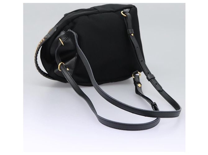 Autre Marque Zaino Stella MacCartney in nylon oro nero Auth BA395 D'oro - vista 14