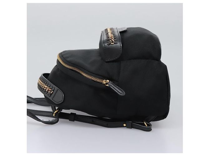 Autre Marque Zaino Stella MacCartney in nylon oro nero Auth BA395 D'oro - vista 4