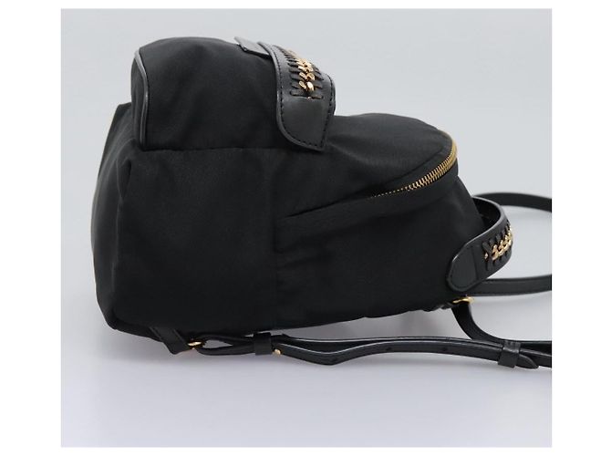 Autre Marque Zaino Stella MacCartney in nylon oro nero Auth BA395 D'oro - vista 5