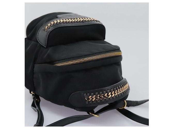 Autre Marque Zaino Stella MacCartney in nylon oro nero Auth BA395 D'oro - vista 6