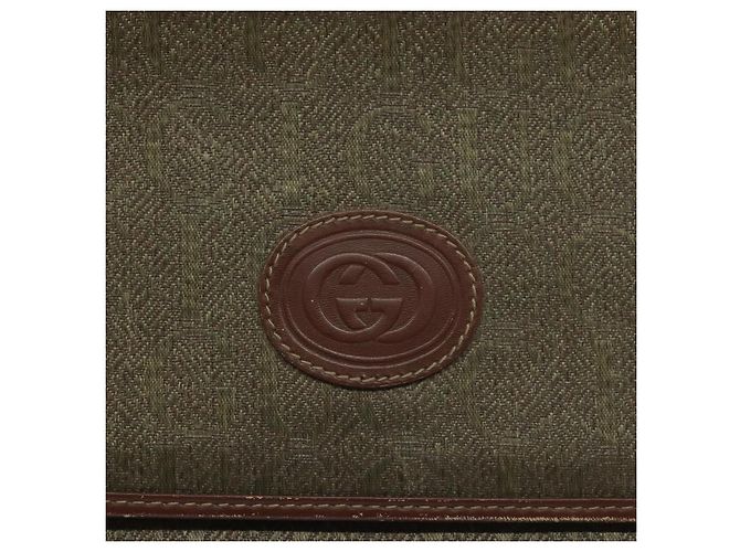 Borsa a Spalla GUCCI in Tela Khaki 004 084 0289 Auth th5746 Cachi - vista 12