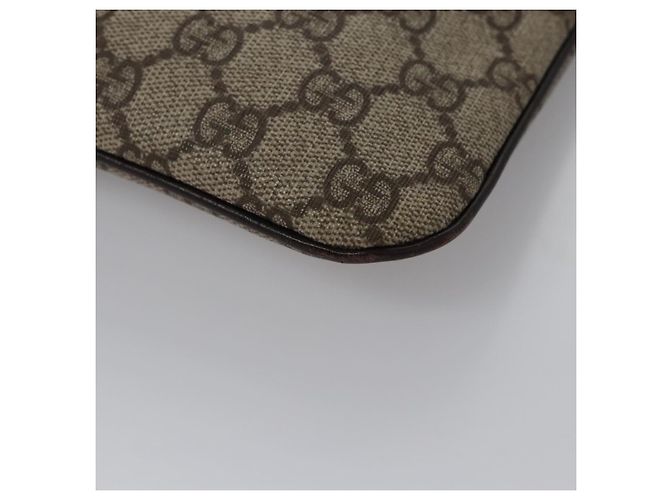 Borsa a mano GUCCI GG Supreme in pelle PVC beige argento 114600 Auth nb246 - vista 11