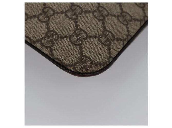 Borsa a mano GUCCI GG Supreme in pelle PVC beige argento 114600 Auth nb246 - vista 12