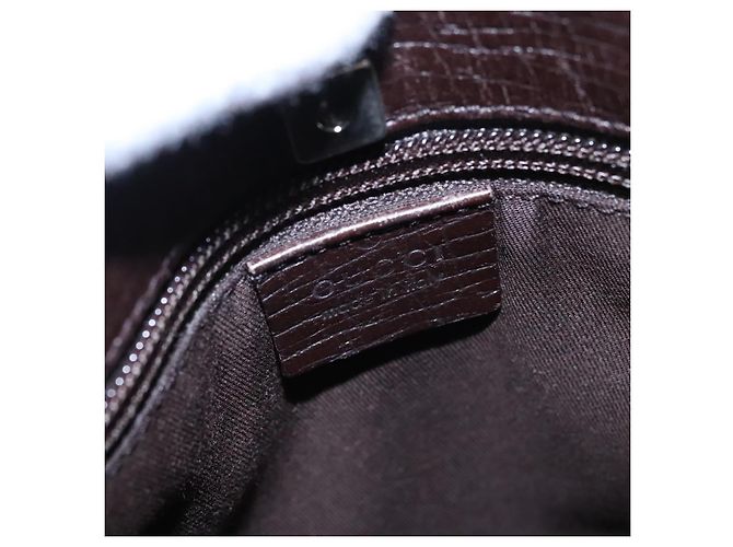 Borsa a mano GUCCI GG Supreme in pelle PVC beige argento 114600 Auth nb246 - vista 15