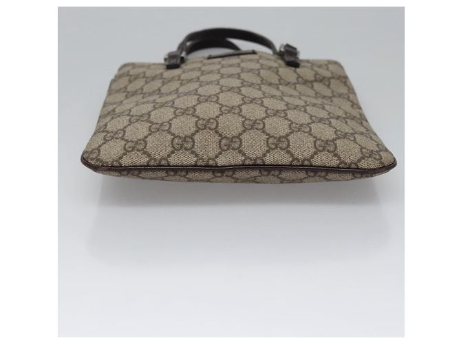 Borsa a mano GUCCI GG Supreme in pelle PVC beige argento 114600 Auth nb246 - vista 9