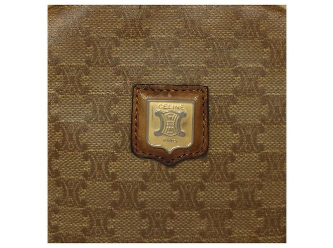 Céline Borsa a spalla in tela Macadam CELINE marrone Auth BA469 - vista 14