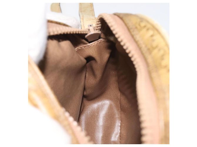 Céline Borsa a spalla in tela Macadam CELINE marrone Auth BA469 - vista 18