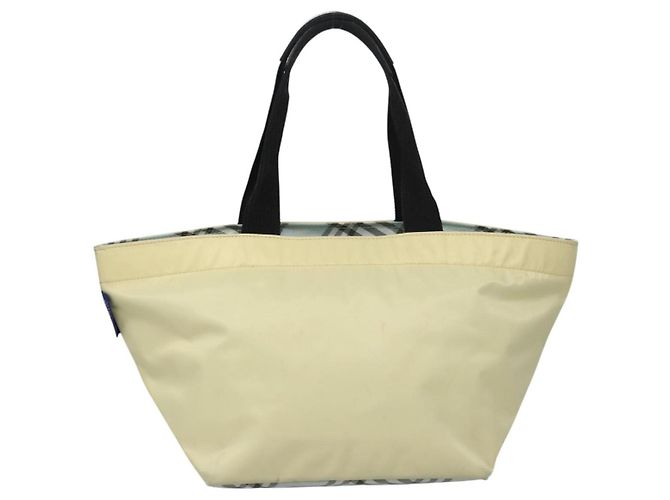 Autre Marque Borsa Tote Burberrys Blue Label in nylon giallo Auth ti2803 - vista 3