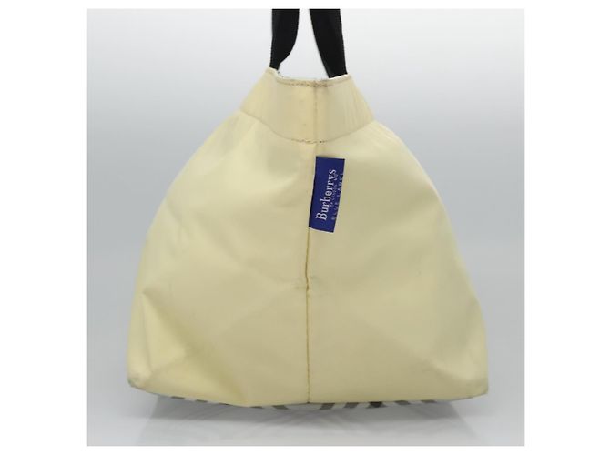 Autre Marque Borsa Tote Burberrys Blue Label in nylon giallo Auth ti2803 - vista 4
