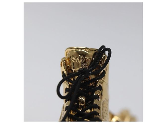 CHANEL Rollschuh Charm aus Metall Gold CC Auth bs23306A Golden - Ansicht 12