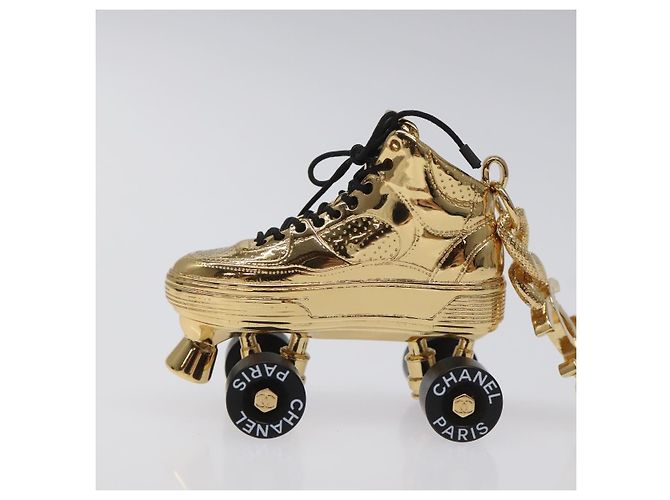 CHANEL Rollschuh Charm aus Metall Gold CC Auth bs23306A Golden - Ansicht 6