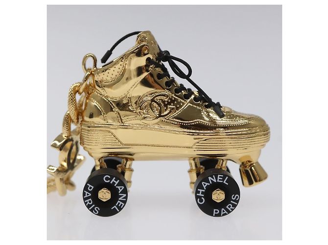 CHANEL Rollschuh Charm aus Metall Gold CC Auth bs23306A Golden - Ansicht 7