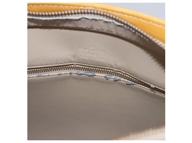 LOUIS VUITTON Monogram Vernis Borsa a Mano Houston Beige M91004 LV Auth BA431 - vista 10