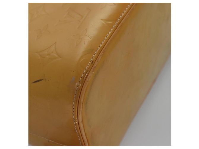 LOUIS VUITTON Monogram Vernis Borsa a Mano Houston Beige M91004 LV Auth BA431 - vista 15