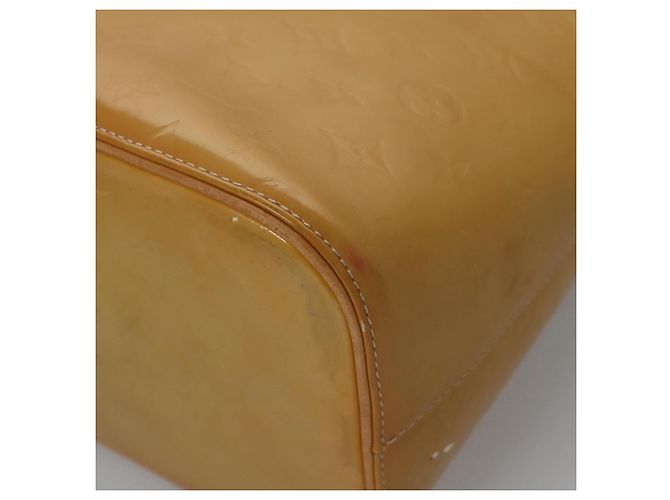 LOUIS VUITTON Monogram Vernis Borsa a Mano Houston Beige M91004 LV Auth BA431 - vista 16