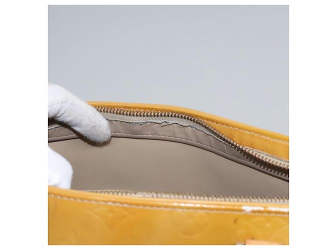 LOUIS VUITTON Monogram Vernis Borsa a Mano Houston Beige M91004 LV Auth BA431 - vista 22