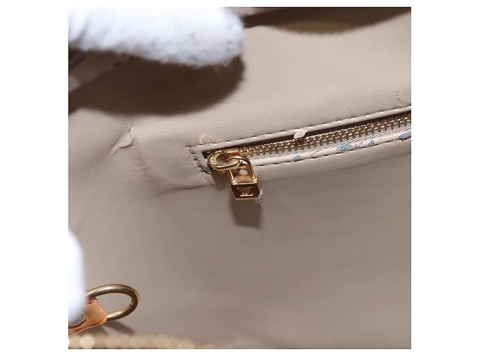 LOUIS VUITTON Monogram Vernis Borsa a Mano Houston Beige M91004 LV Auth BA431 - vista 25