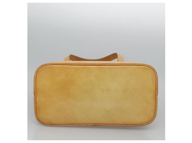 LOUIS VUITTON Monogram Vernis Borsa a Mano Houston Beige M91004 LV Auth BA431 - vista 6